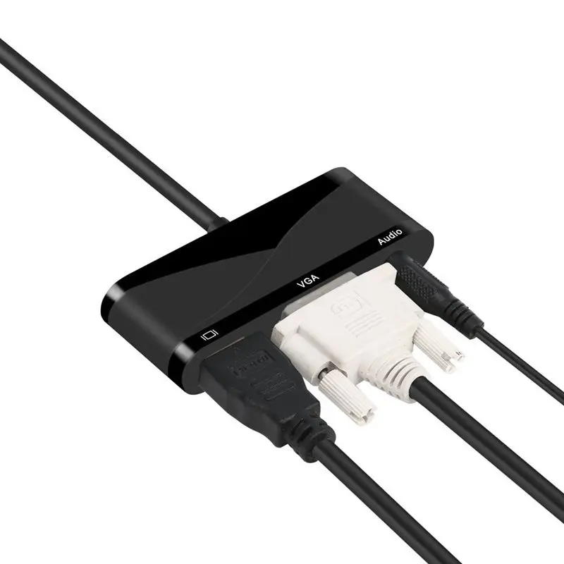 USB C к HDMI VGA аудио адаптер 3 1 Тип 4K 1080P и 55 мм конвертер двойной экран для MacBook Pro