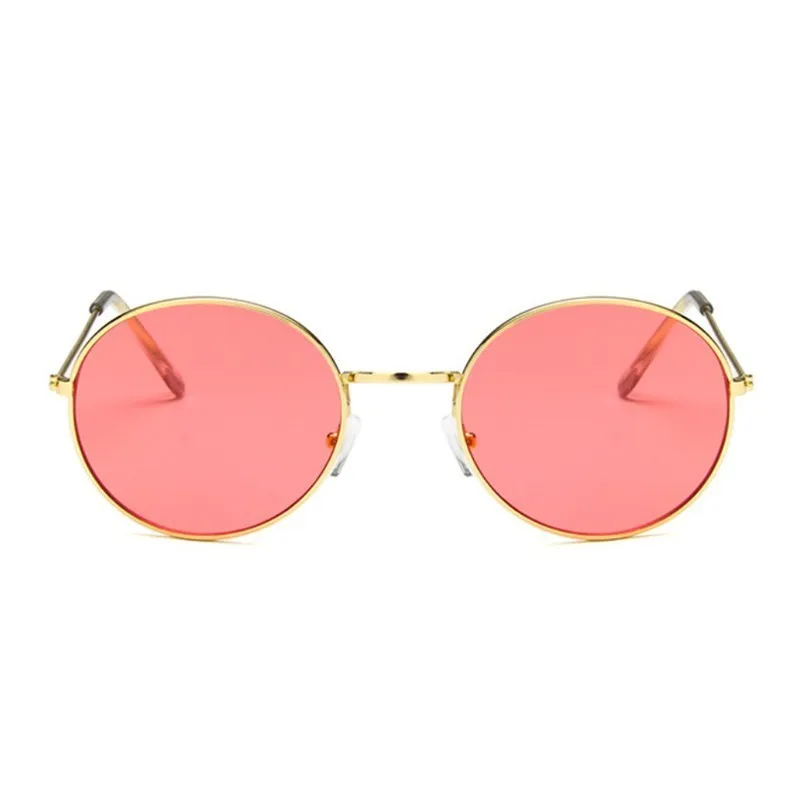 Винтажные круглые зеркальные солнцезащитные очки маленького размера для женщин, фирменный дизайн, металлическая оправа, женские солнцезащитные очки, стильные ретро очки