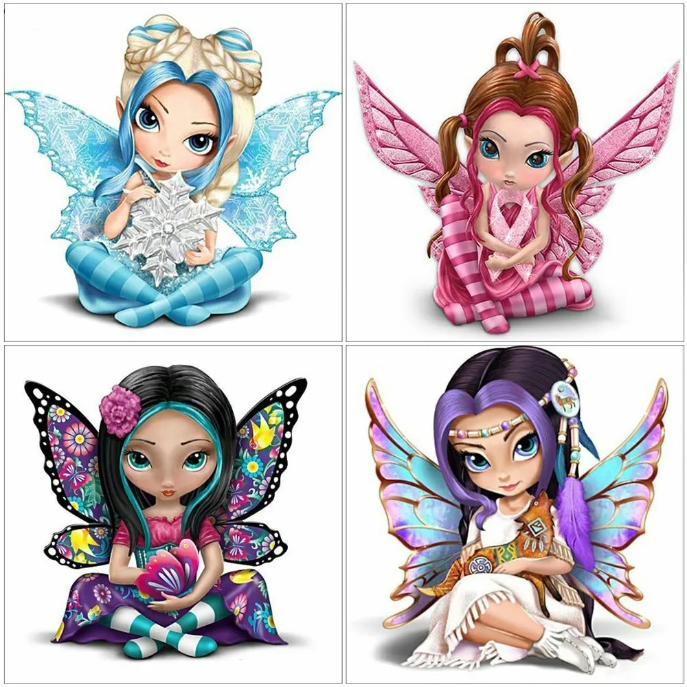 

EverShine Diamond Embroidery Full Display Cartoon Picture Of Rhinestones Diamond Painting Cross Stitch Girl Mosaic Home Decor