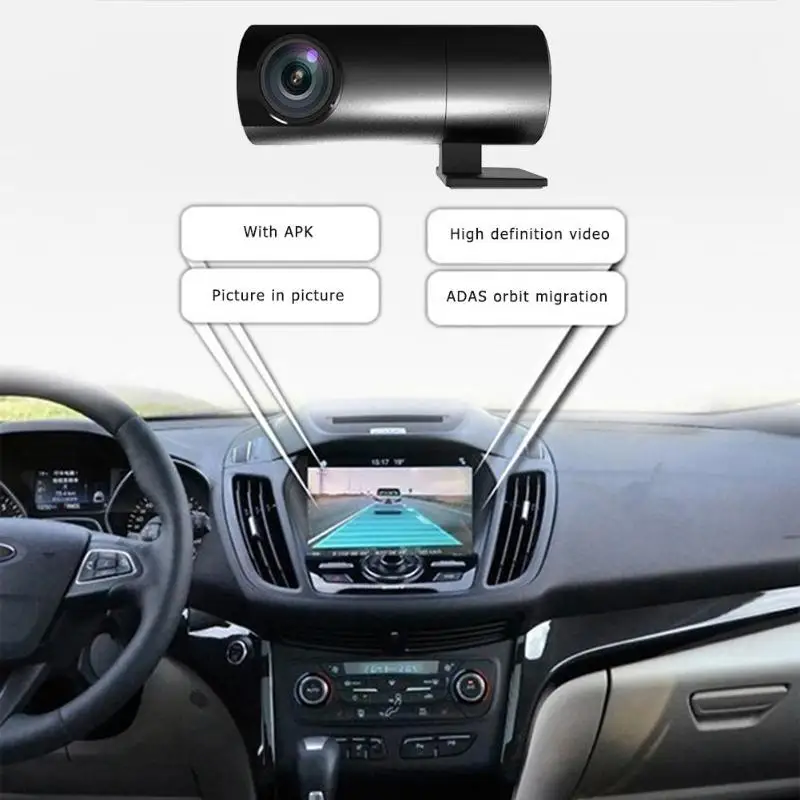 Автомобильный видеорегистратор с углом обзора 170 градусов USB 720P Full HD ночное