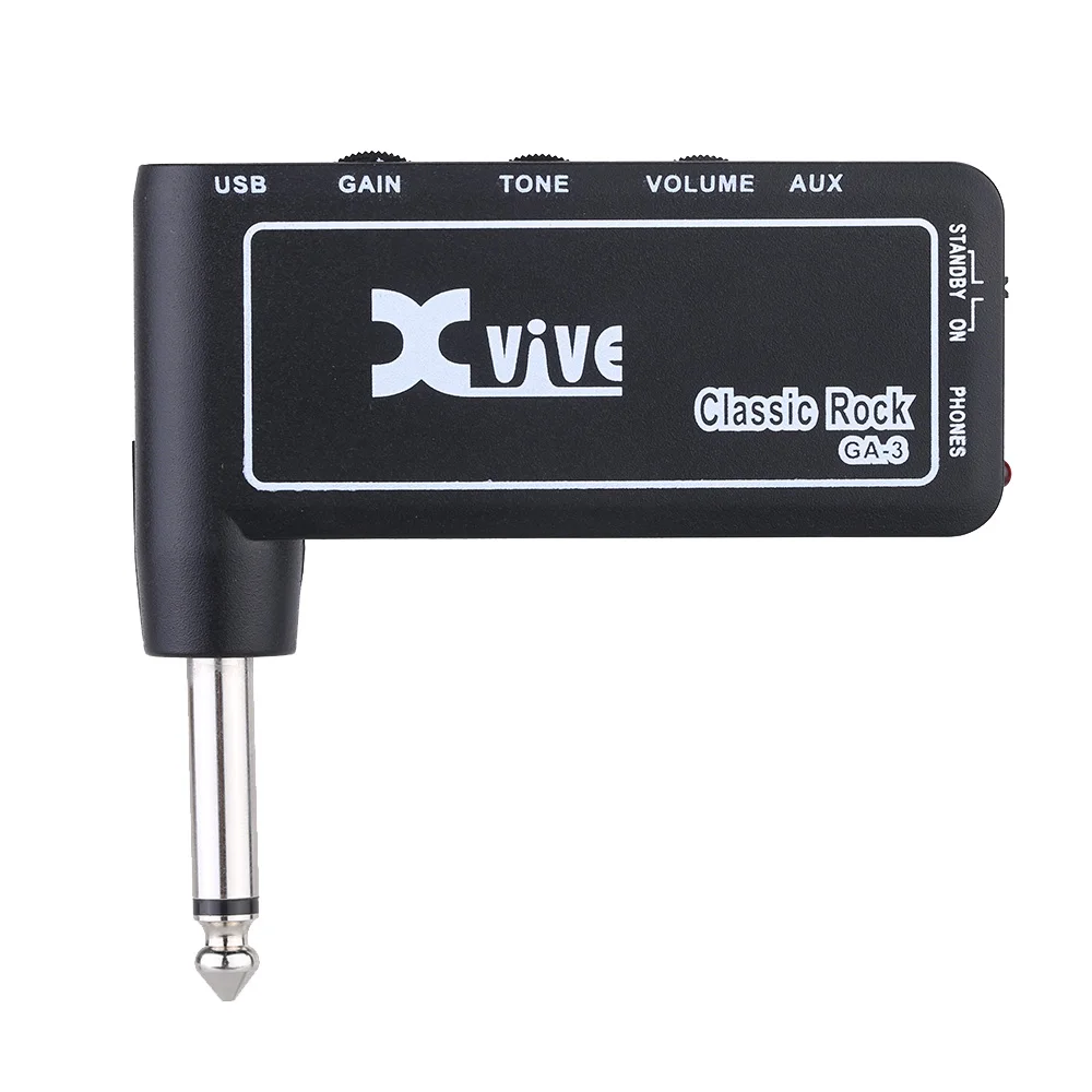 Xvive GA3 Classic Rock Mini Portable Rechargeable Electric Guitar Plug Headphone Amp Amplifier