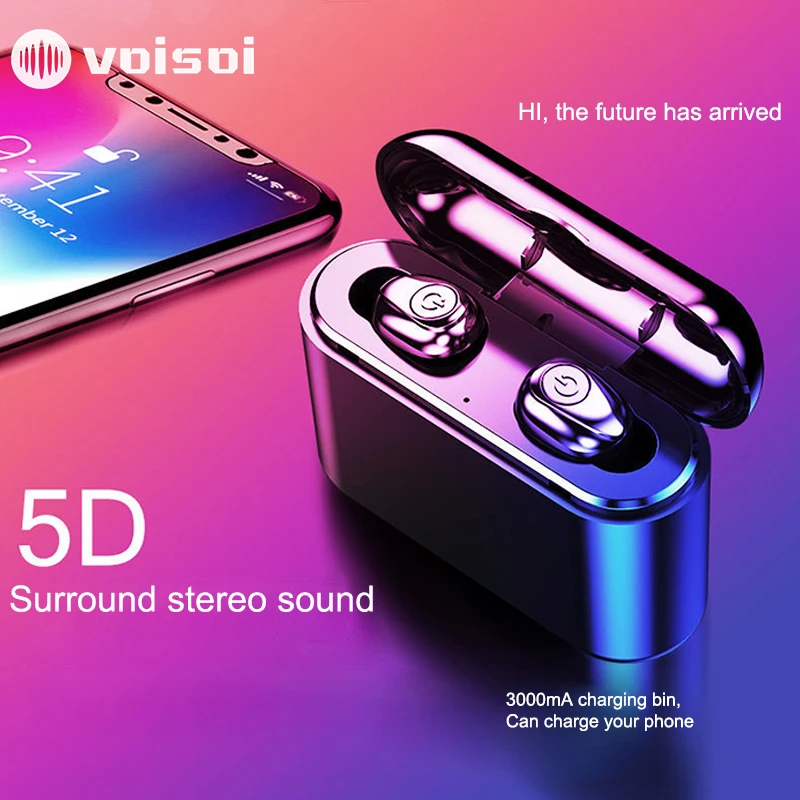 

TWS X8S Wireless Bluetooth Earphone Invisible Mini Bluetooth headset Stereo Earbuds Charging box For Smart phone