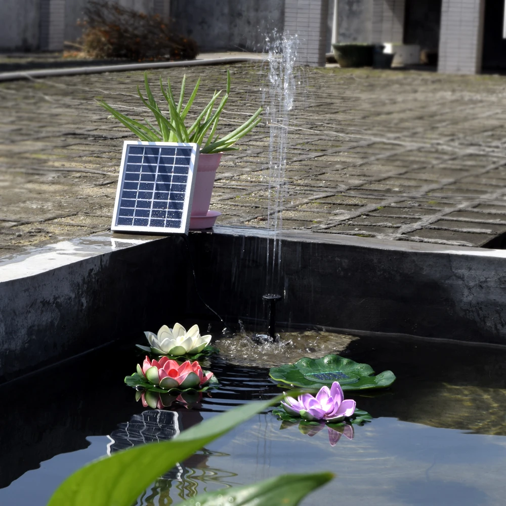 Небольшие водяные насосы Ландшафтный бассейн Сад фонтаны 9 в 2 Вт Солнечная энергия декоративный фонтан водяной насос
