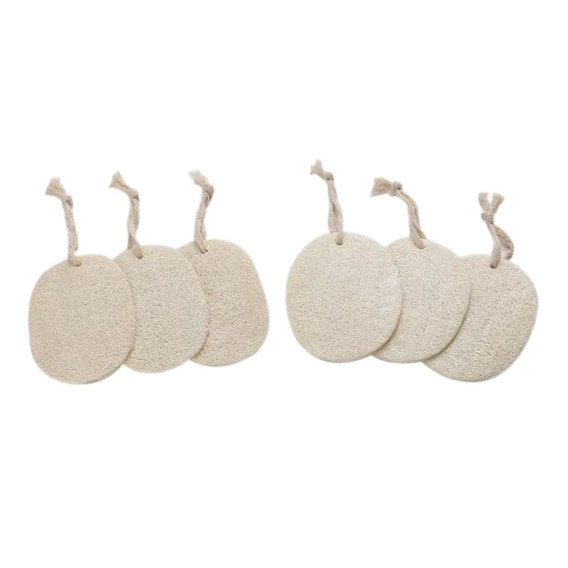 

20Pcs/Package Natural Loofah Sponge Bath Shower Body Exfoliator Pads With Hanging Cotton Rope Household Items