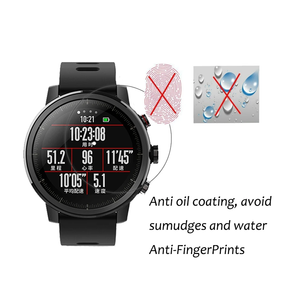 2 шт. прозрачная HD мягкая ТПУ Защитная пленка для экрана телефона для Xiaomi AMAZFIT Strato спортивные часы 2 высококачественные умные аксессуары