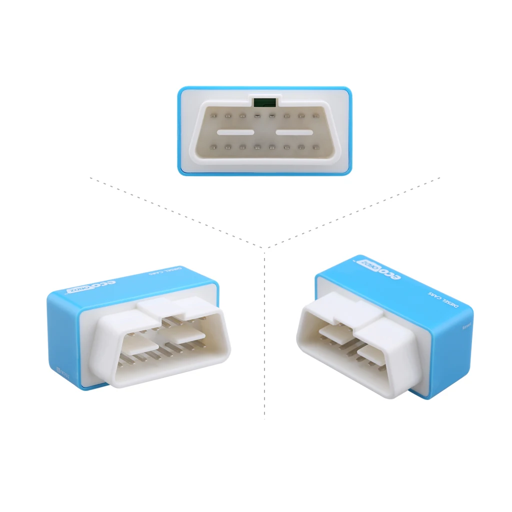 Мини Excelvan Blue Plug and Drive Eco OBD2 прозрачная коробка для настройки микросхем дизельных