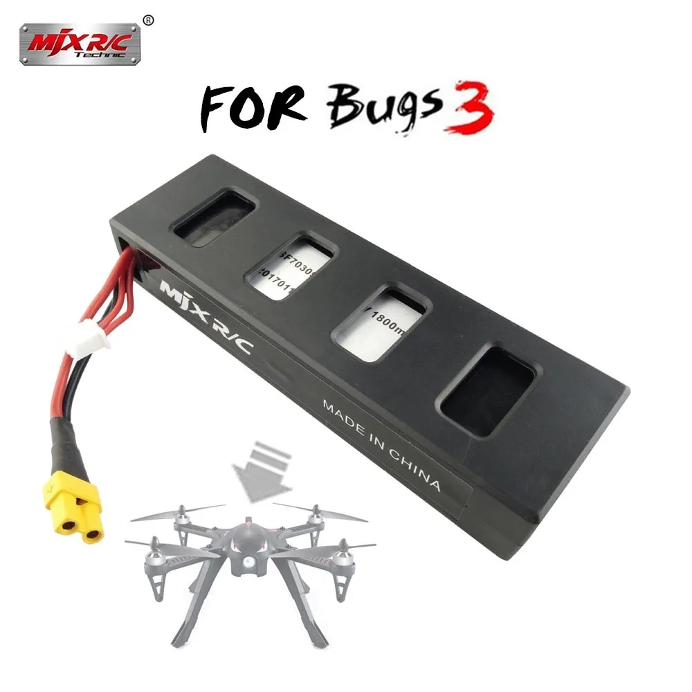 Оригинальный завод MJX Bugs 3 3H Rc вертолет 7 4 v 1800mah 25c Li po батарея для B3 B3H Дрон запасные