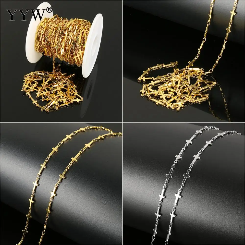 10m/spool Cross Metal Chains for Jewelry Making DIY Chain Necklace