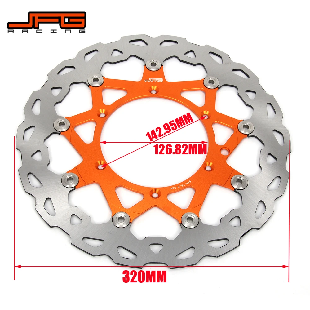 320 мм передний ротор плавающего тормозного диска для KTM EXC GS EXCF SX SXF SXS XC XCR XCW XCF XCRF MXC MX SMR шесть дней Supermoto