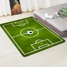 Mini Football Field Pattern Non Slip Area Rug for Home Living Room