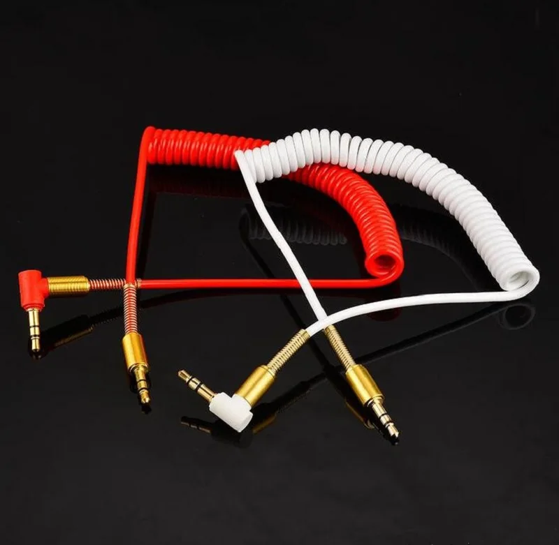 3 5MM Audio Cable 3 5 Jack To Jack AUX Cable Headphone Beats Speaker For iPhone Car Male to Male AUX Cord Spring Cable
