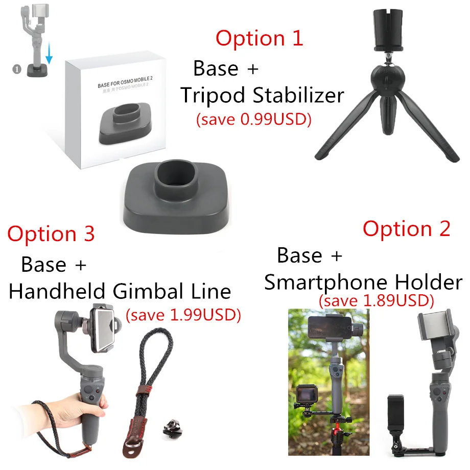 Osmo mobile 2 Base штатив стабилизатор Ручной Стабилизатор для смартфона DJI OSMO Mobile набор