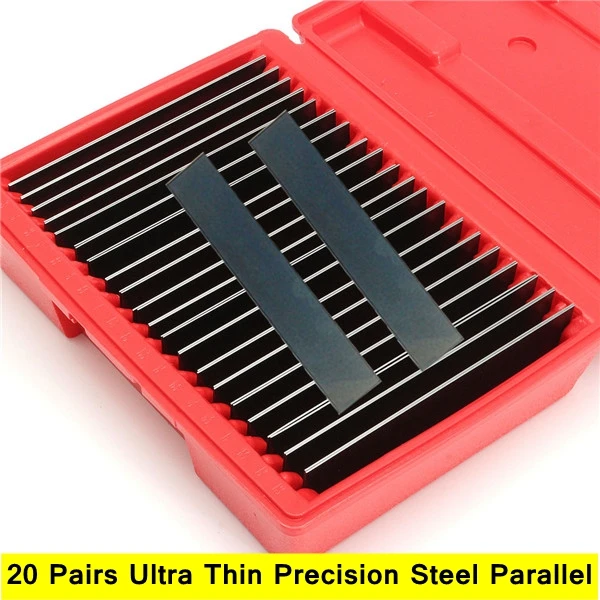 

20pcs 1/32 x 6 Inch Parallel Set Precision 0.0001 Inch Lathe Tools High Precision Parallels Bar Set
