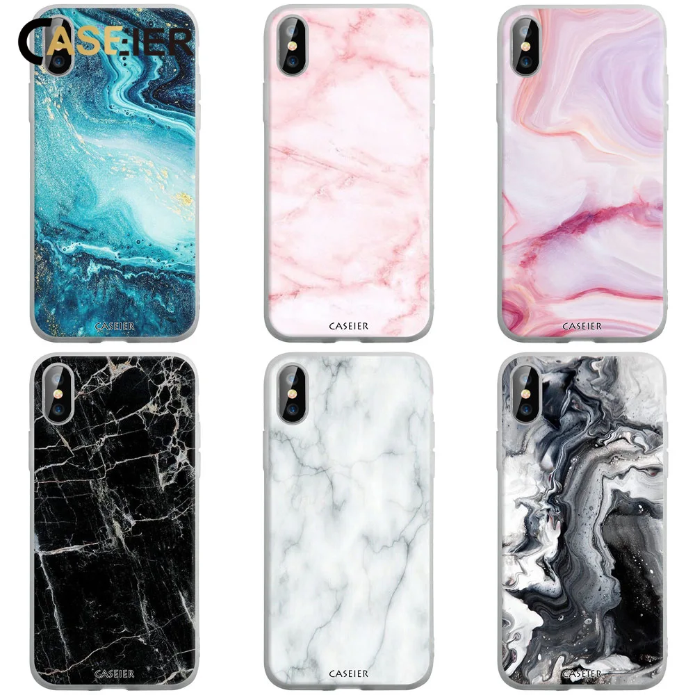 

CASEIER Marble Case For Huawei P20 P10 P9 Mate 10 20 Pro Lite P Smart 2019 Soft Matte Phone Case For Honor 10 9 Lite 7A 8X Funda