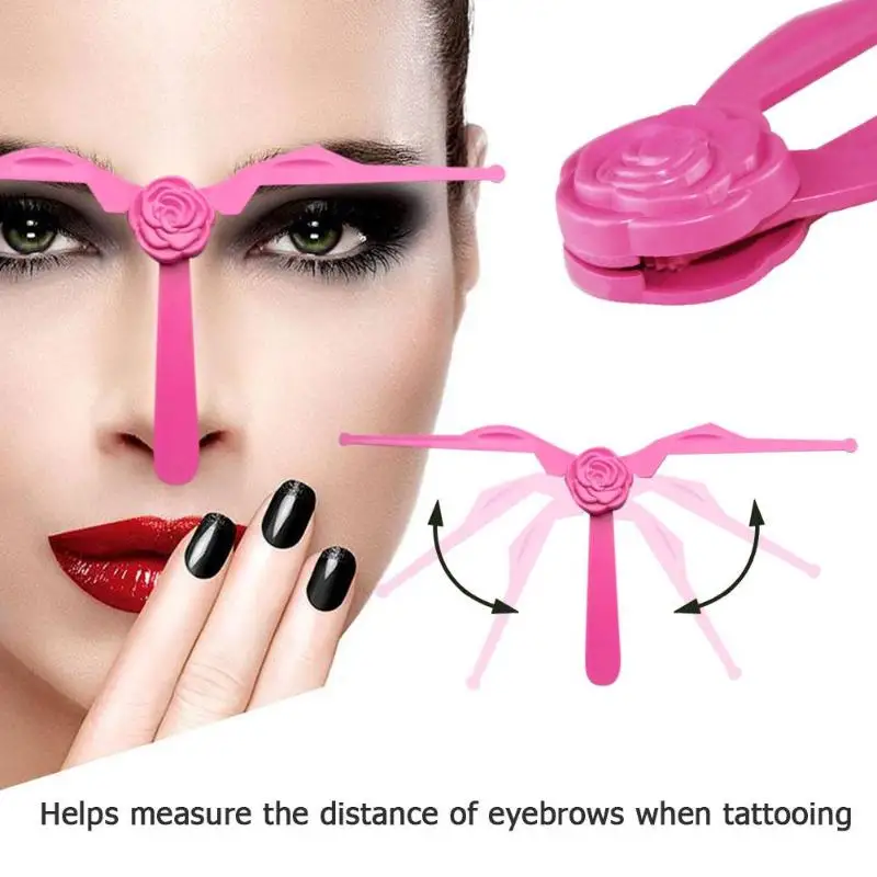 

1PC Reuse Eyebrow Ruler Stencil Adjustable Makeup Shaping Grooming Eye Brow Makeup Model Template Eyebrows Styling Tool Template