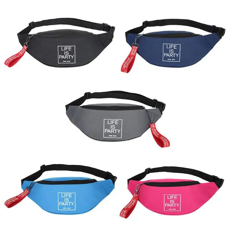 

Unisex Shoulder Crossbody Bags Sports Waist Bag Canvas Fanny Chest Packs