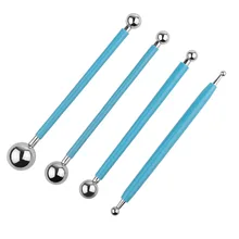 4 шт. цветок сахар ремесленный Металл моделирование мяча Набор DIY нержавеющая сталь Ручка для выпечки помадка торт украшения инструменты Формочки