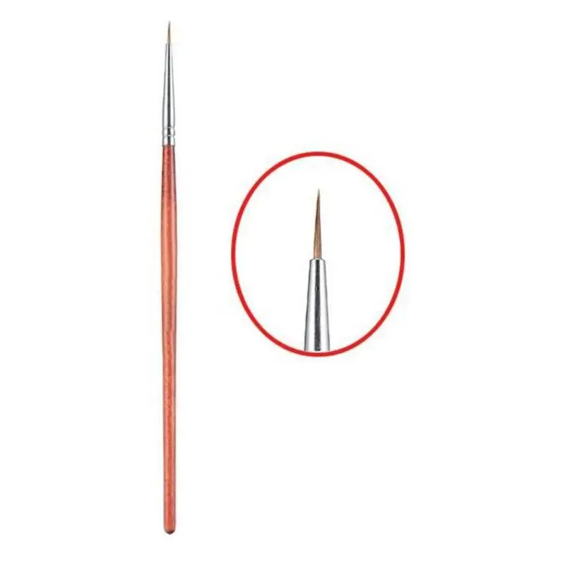 

1pc Nail Art Liner Pen Wood Handle UV Gel Painting Flower Petals Manicure Brush DIY Nail Art Liner Pen 175mm