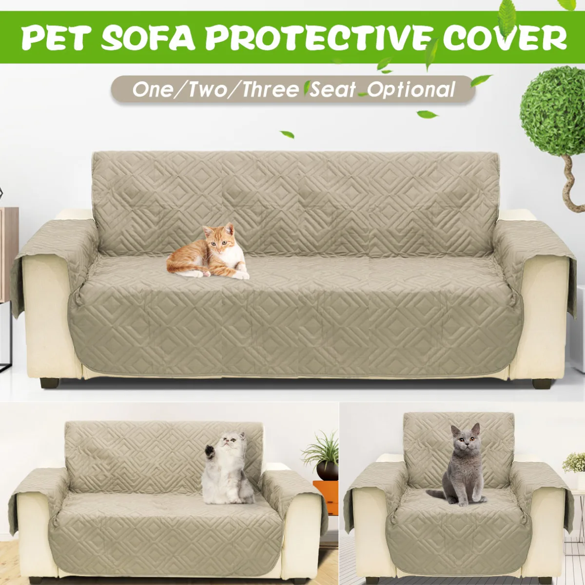 

Portable Sofa Couch Cover For Pet Dogs Cats Kids Mat Carpet Waterproof Furniture Protection Anti-slip Pads 1/2/3 Seat