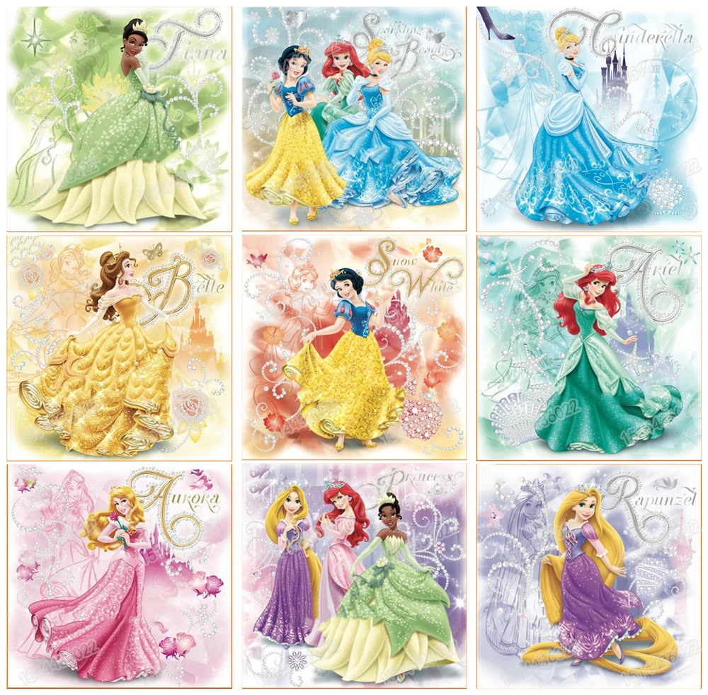 

Diy Square Full Diamond Embroidery Painting "Cartoon Princess Series" Cross Stitch Resin Full Round Diamond Painting home decor