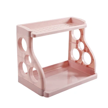 

Shelf Hollow-out Multifunction Double Layer Nordic Style Seasoning Storage Rack Bathroom Organizer Kitchenware Holder