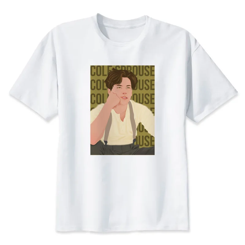 

cole sprouse T Shirt Printed T-shirts Men Tee Cotton Fitness Clothing Male Crossfit Tops Q1405