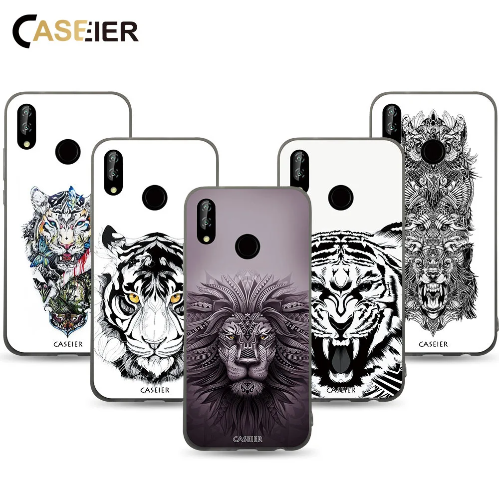 

CASEIER Scrub Tattoo Patterned Case For Huawei P20 P9 P10 Mate 20 Lite Pro P Smart 2019 Soft TPU Case For Honer 7A 9 10 Funda
