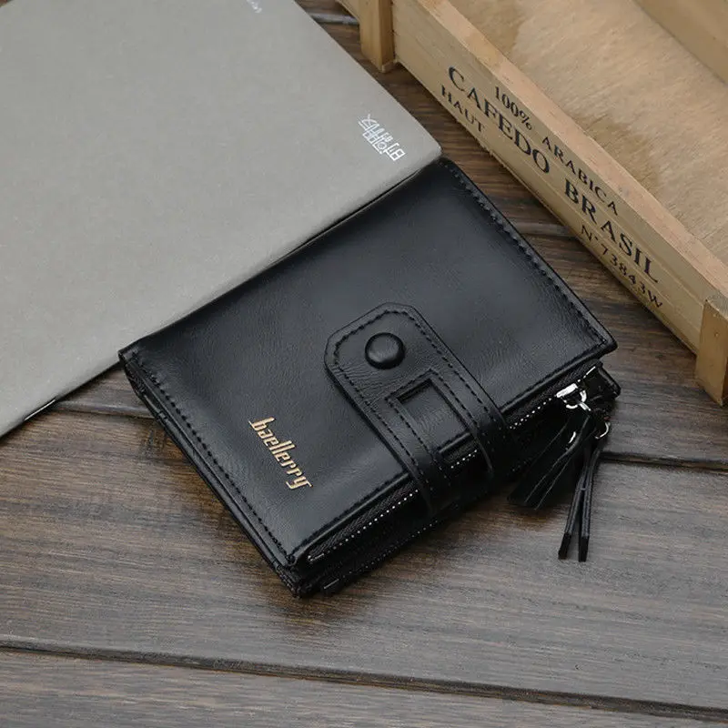 

2018 New Style Fashion Men's Wallet Genuine Leather Credit Money Hasp Holder Blocking Zipper Thin Wallets