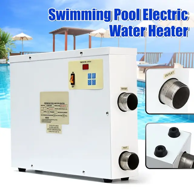 Cheap 220V Water Electric Heater 9000W Digital Thermostat Swimming Pool & SPA Hot Tub Pool 9KW Heating Equipment  for Winter Swimming