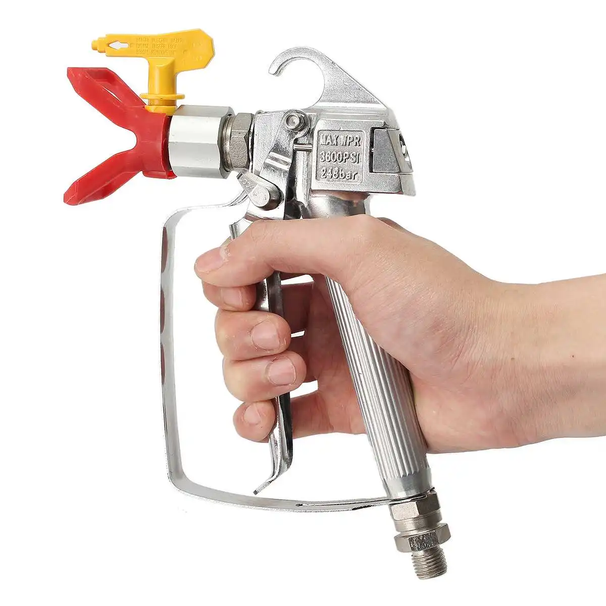  3600PSI Airless Paint Sprayer G u n High Pressure with 517 Yellow Spray Tip Nozzle Guard Power Tool