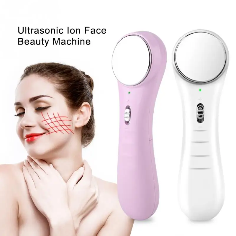 Ultrasonic Ion Facial Device Face Lift Skin Care Massager Ultrasound