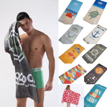 

2019 Cute Print Quick Dry Beach towels Bath Travel Beach Velour Striped Large Towel Holiday Swimming Camping Gym Sport