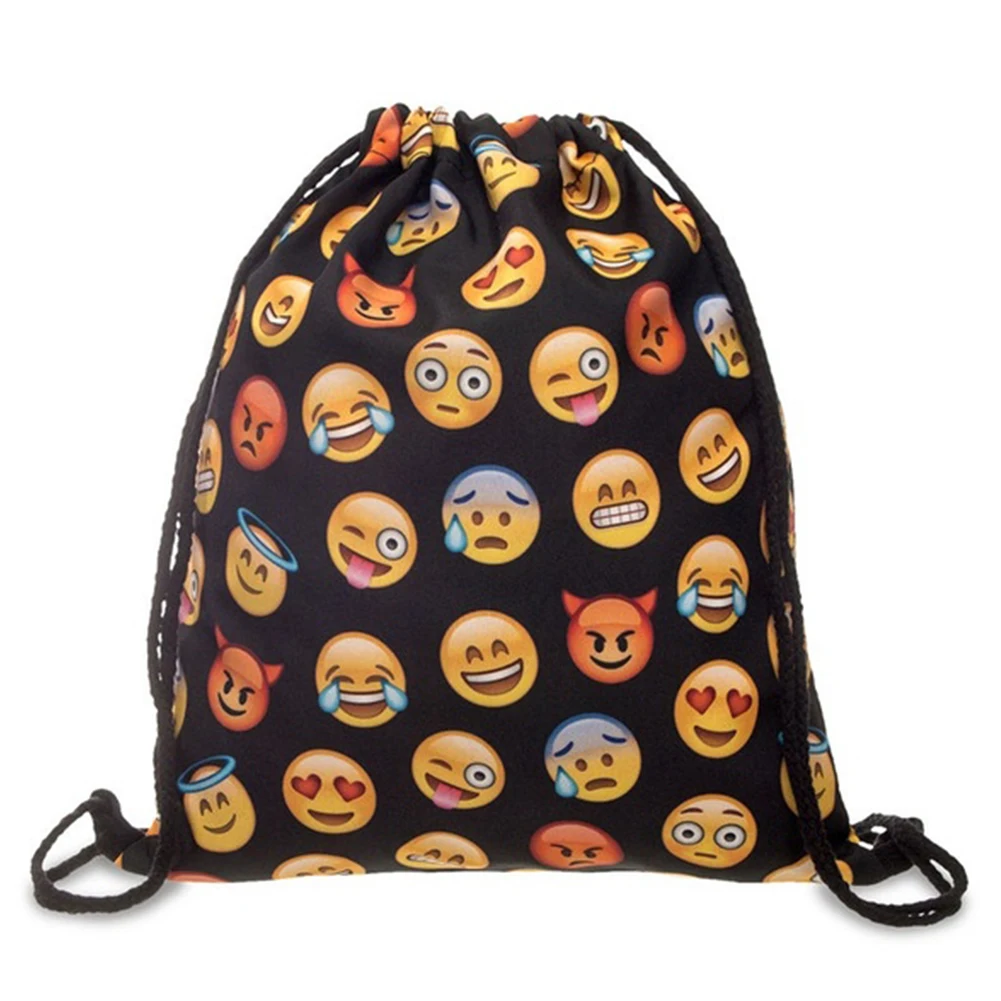 

Emoji Backpack Pretty Style Women Canvas Backpacks Smiley Emoji Face Printing School Bag For Teenagers Girls sac a dos
