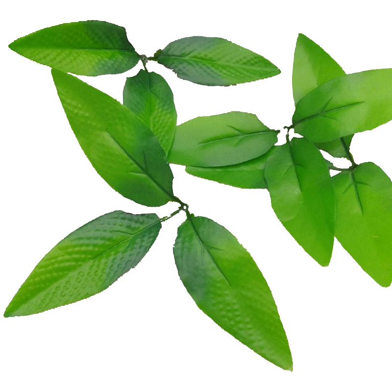 

Melsnajsd 10 PC artificial silk green leaf flower piece wedding home decoration DIY wreath gift box clip art simulation flower