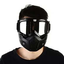 Открытый мотоцикл с открытым лицом Съемные очки для винтажных мотоциклетных шлемов Лыжный велосипед мотокорсс Лыжная маска очки