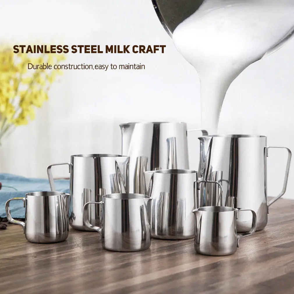 Stainless Steel Milk Craft Coffee Latte Frothing Art Jug Pitcher Mug Cup DG Hot