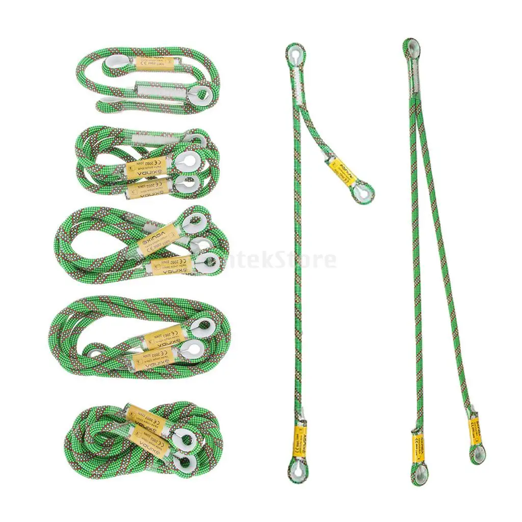 

22kN Prusik Cord Loop for Climbing Tree Arborist Rescue Mountaineering Equipment Y / V Type Lanyard Optional