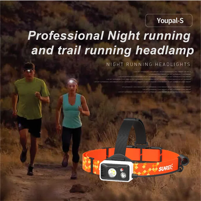 

SUNREI Youpal-S Head Lamp Waterproof Night Running Headlamp 18650 Battery 380Lumens USB Rechargeable Torch Flashlight Head Lamp