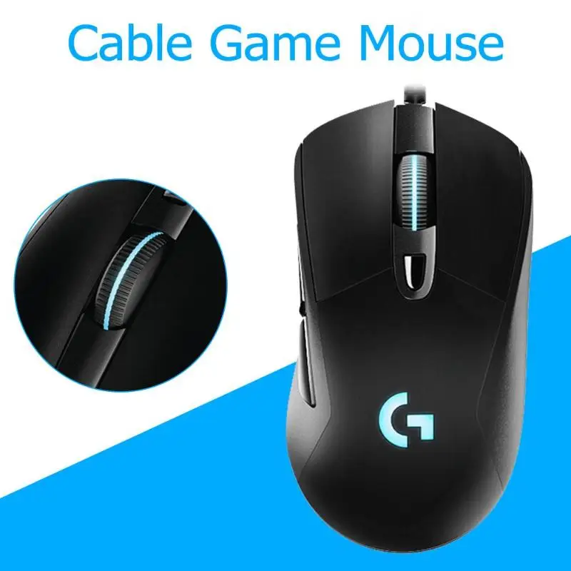 

Logitech G403 Wired RGB Gaming Mouse Backlight 12000 DPI USB Games Mice with 6 Programmable Key for PUBG PC Gamer