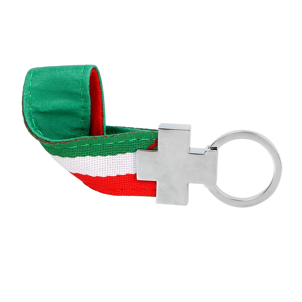 FORAUTO Outdoor Sport Styling Car Key Ring Italy Germany Flag Keychain Universal Holiday Gift Car Accessories Metal and Cloth