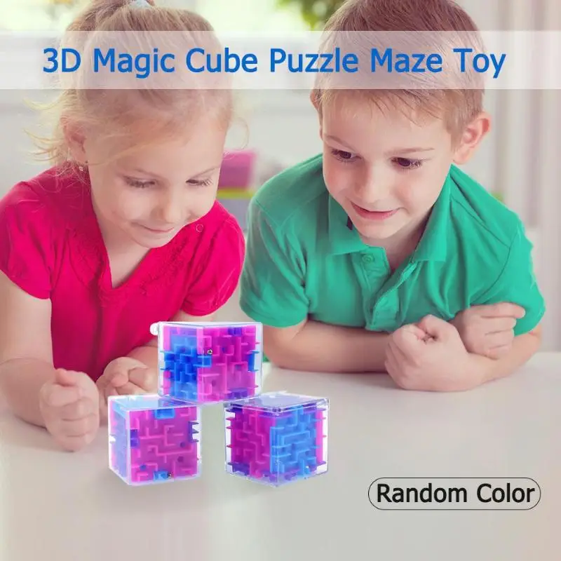 1 шт. 3d-волшебный куб головоломка Лабиринт игрушка для детей обучающая декомпрессионная капсула безвредные игрушки рождественские подарки случайный цвет