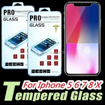 

Tempered Glass for iphone 5 6 7 8 Plus X XR XS Max Screen Protector Protect Film For Htc samsung s6 s7 s8 s9 High Quality Retail
