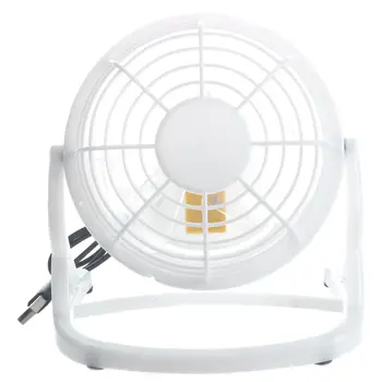 

NEW-Mini fan Portable USB Desk Computer PC Laptop Silent Color: White