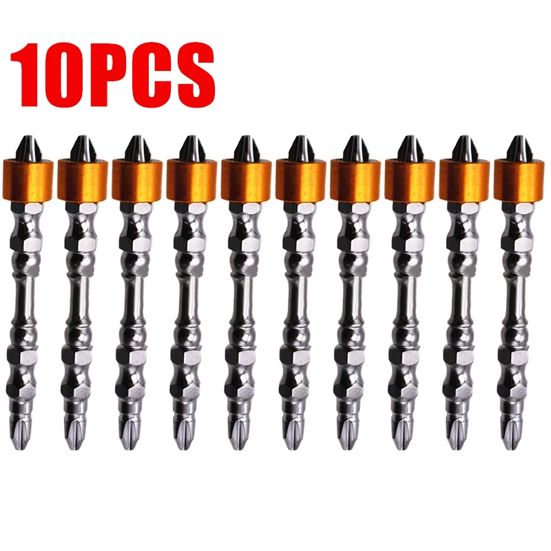 

Screwdriver 10 pcs New Dual Head 65mm Plasterboard Drywall Bits 1/4" Magnetic Hex Shank Screw Drivers Set