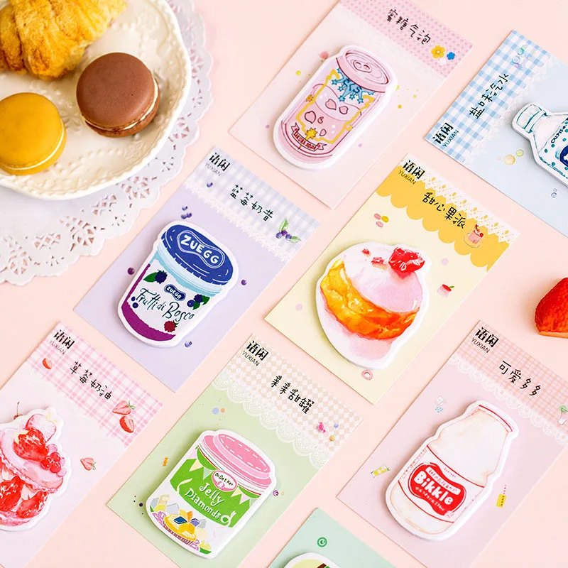 30 листов Kawaii торт блокноты для записей милые Липкие заметки Творческий напиток