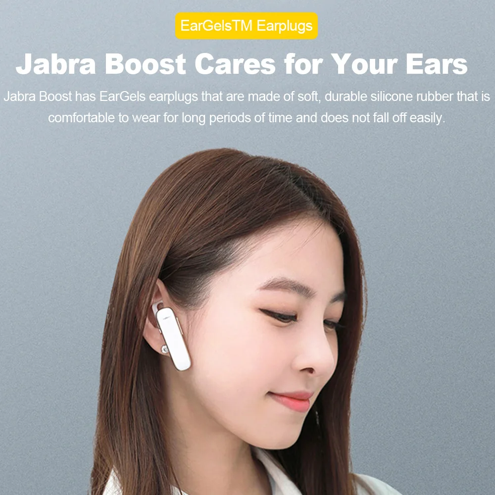 Jabra Boost, беспроводные Bluetooth наушники для бизнеса, ушные крючки, наушники-вкладыши, наушники для прослушивания музыки, гарнитура с микрофоном