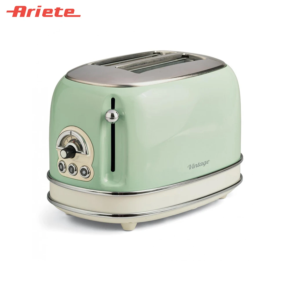 Toasters Ariete 8003705114913 Household Automatic Bread Toaster Baking Breakfast Machine Stainless steel 2 Slices Bread Maker Toasters Ariete 8003705114913 Household Automatic Bread Toaster Baking Breakfast Machine Stainless steel 2 Slices Bread Maker