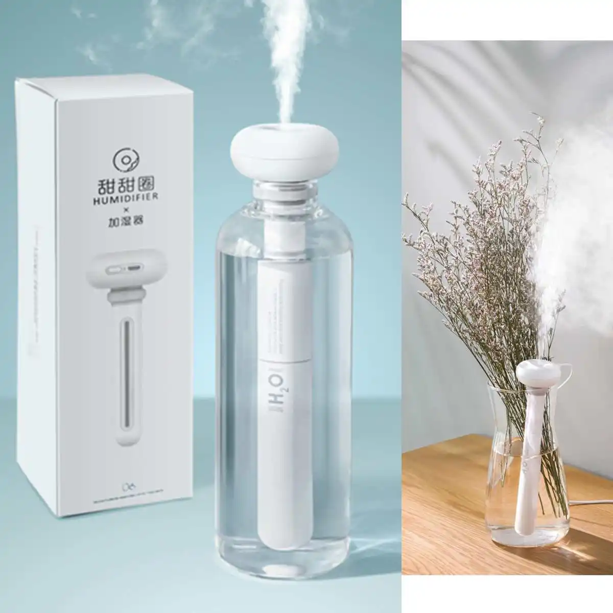 

Home Desktop Humidifier Mini Portable Air Humidifier USB Float Water Donuts Humidifier Mist Maker Dismountable Air Humidifier