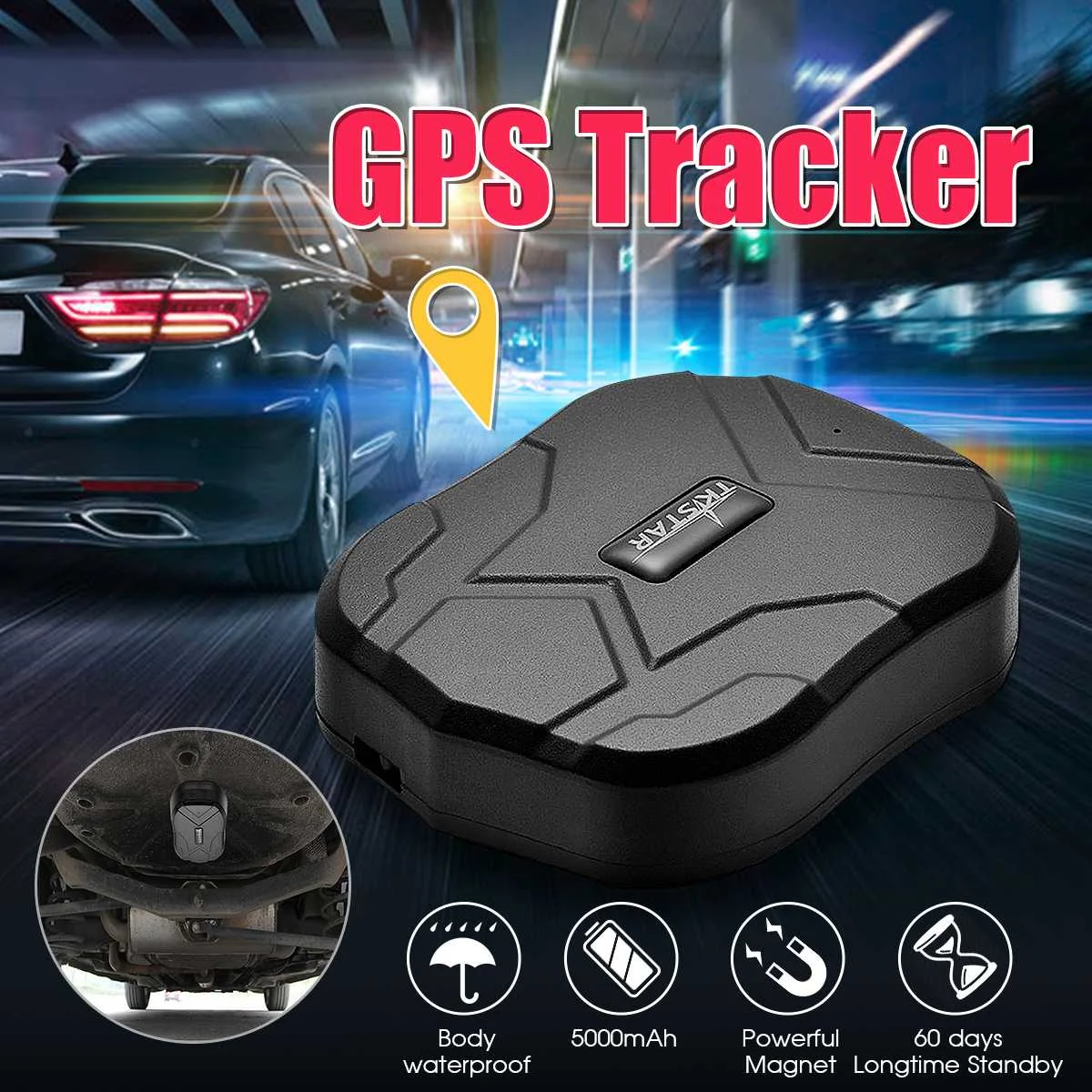 

TK905 Waterproof GPS GSM GPRS Tracker Locator For Car Vehicle Pet Kid Old Man