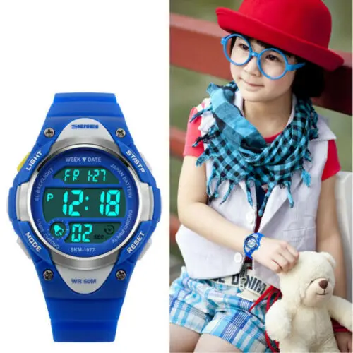 

Sports Digital Kids Watch Outdoor for Child Waterproof Wrist LED Digital Alarm
